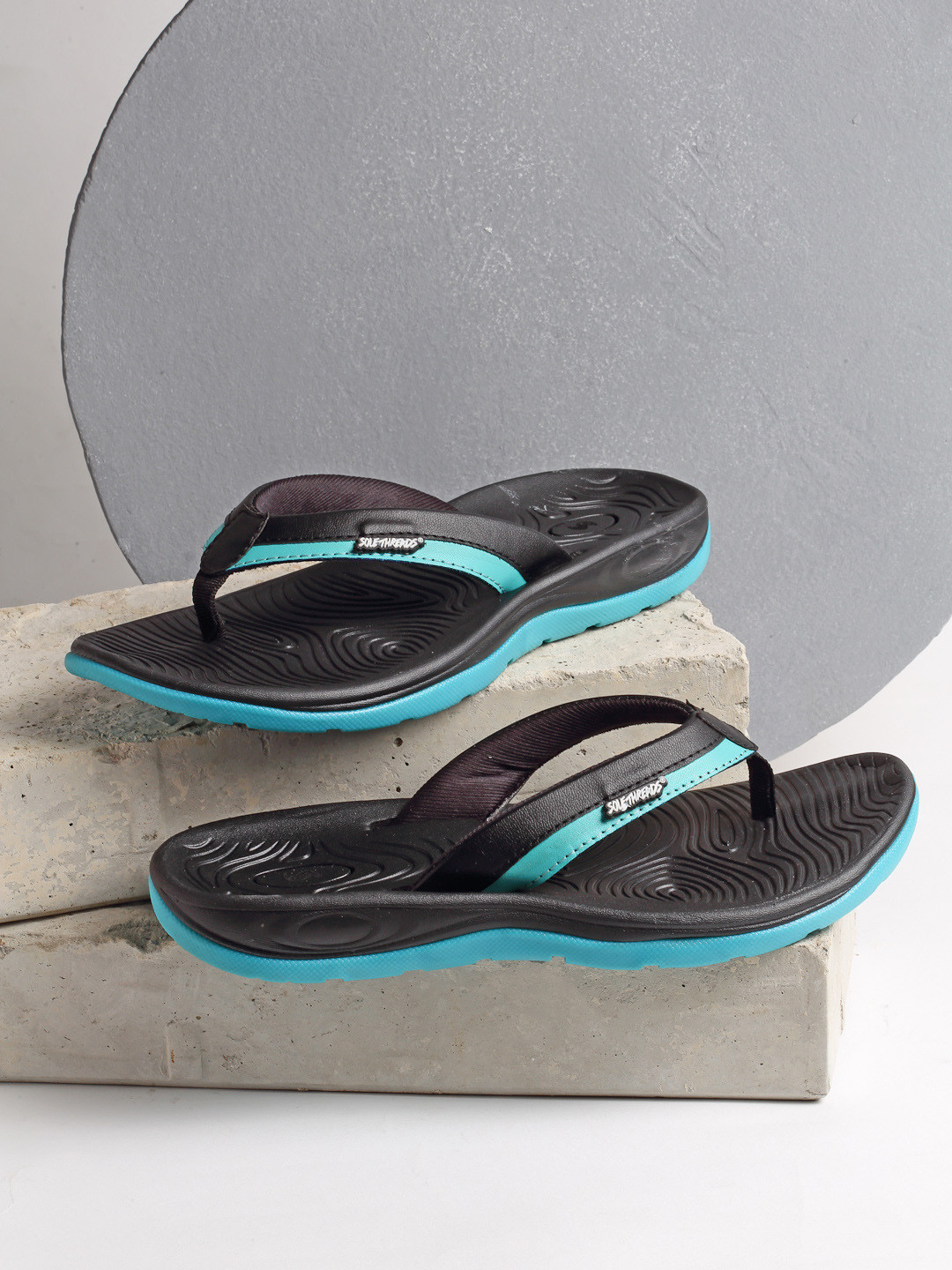

Solethreads Women Black Solid Thong Flip-Flops