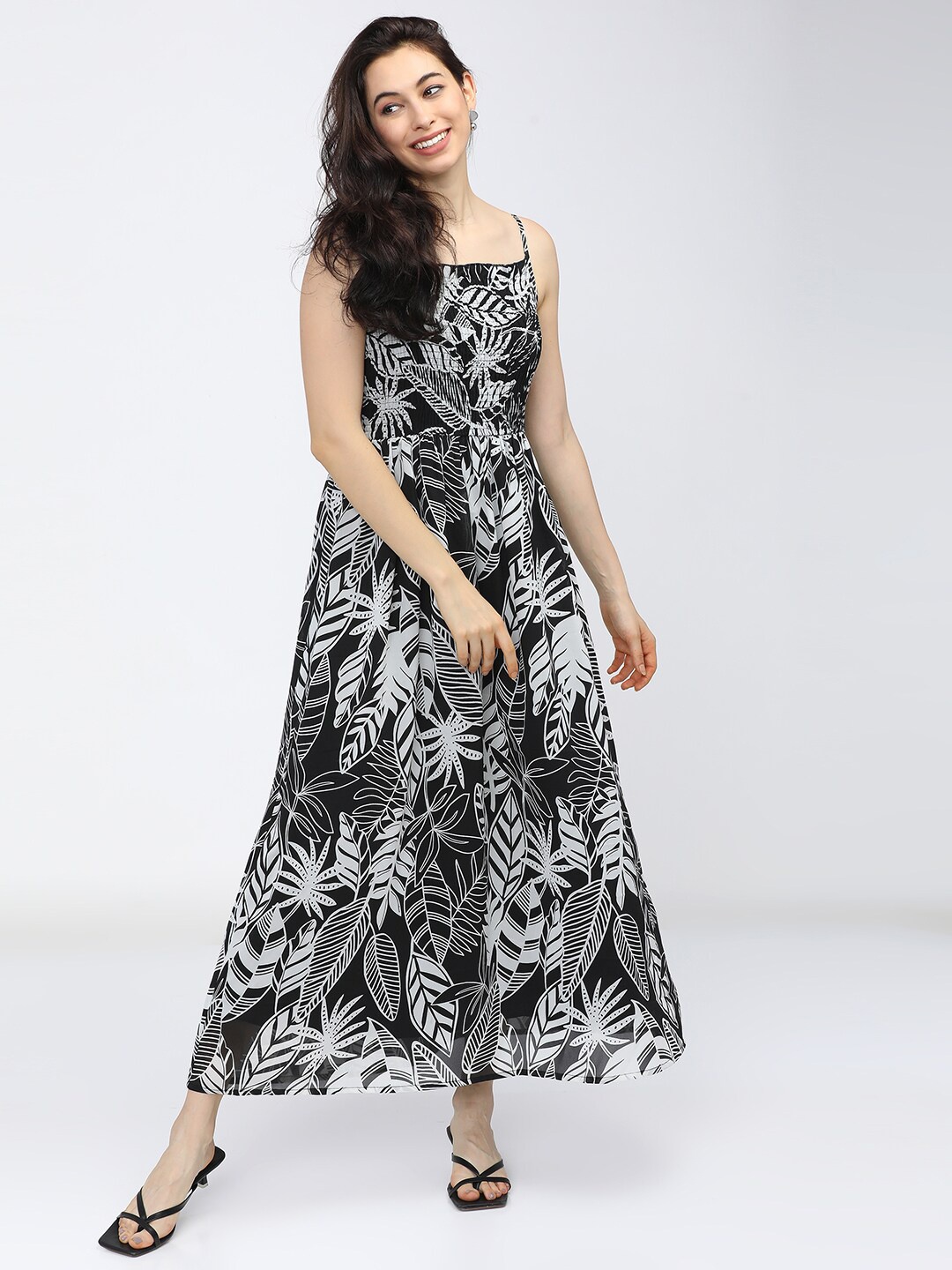 

Tokyo Talkies Black Floral Maxi Dress