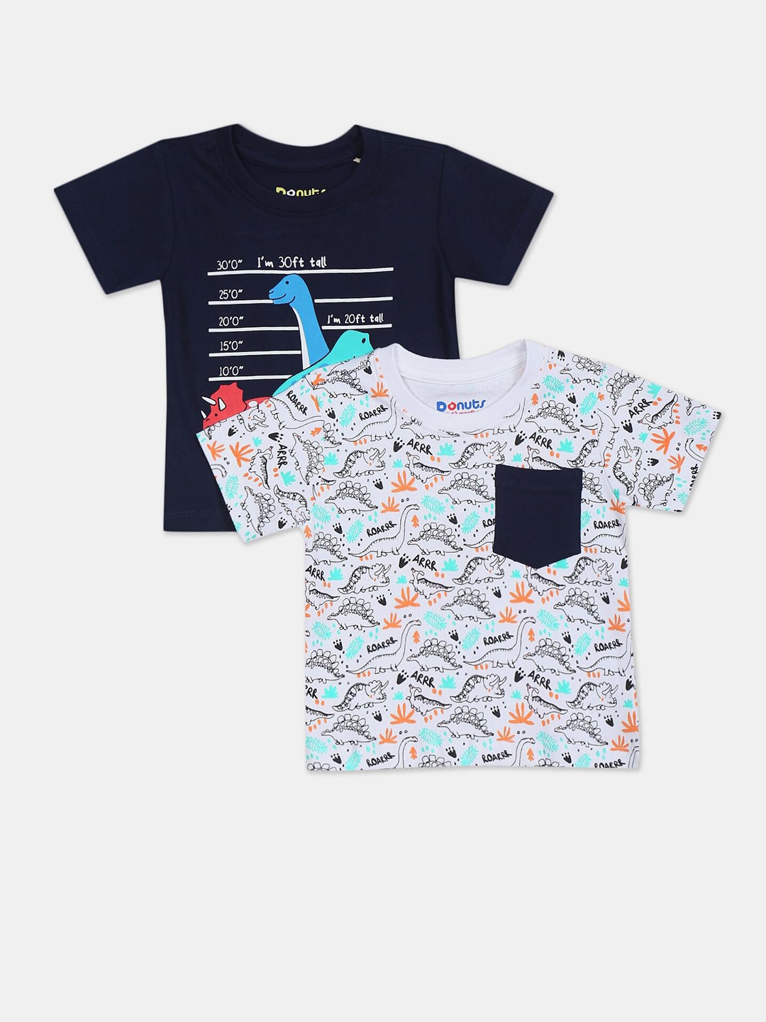 

Donuts Boys Assorted 2 Printed Pockets T-shirt