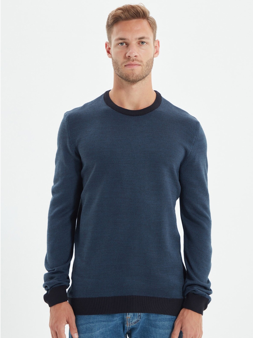 

Trendyol Men Navy Blue Pullover Sweater