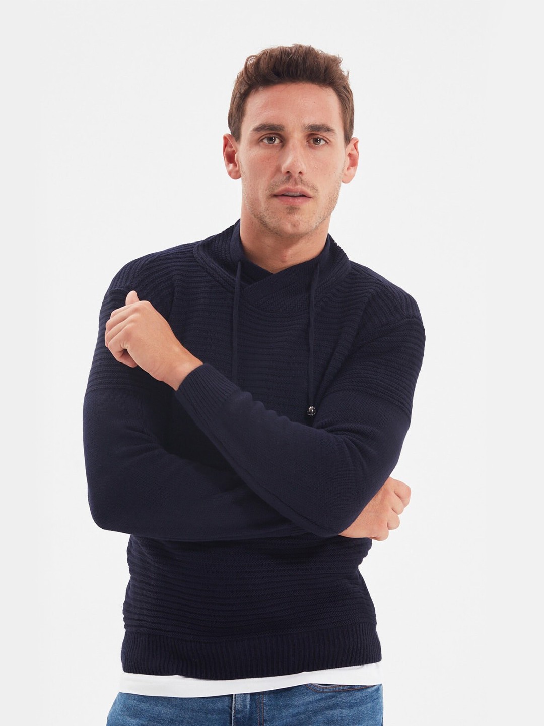 

Trendyol Men Navy Blue Pullover