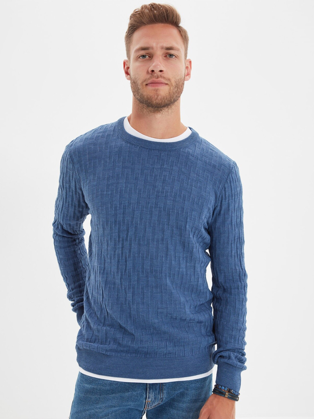 

Trendyol Men Blue Pullover