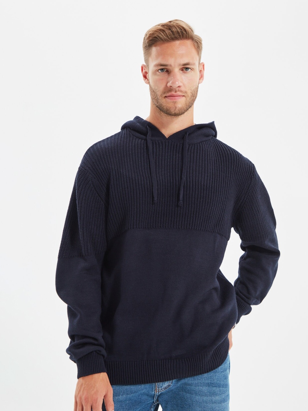 

Trendyol Men Navy Blue Pullover