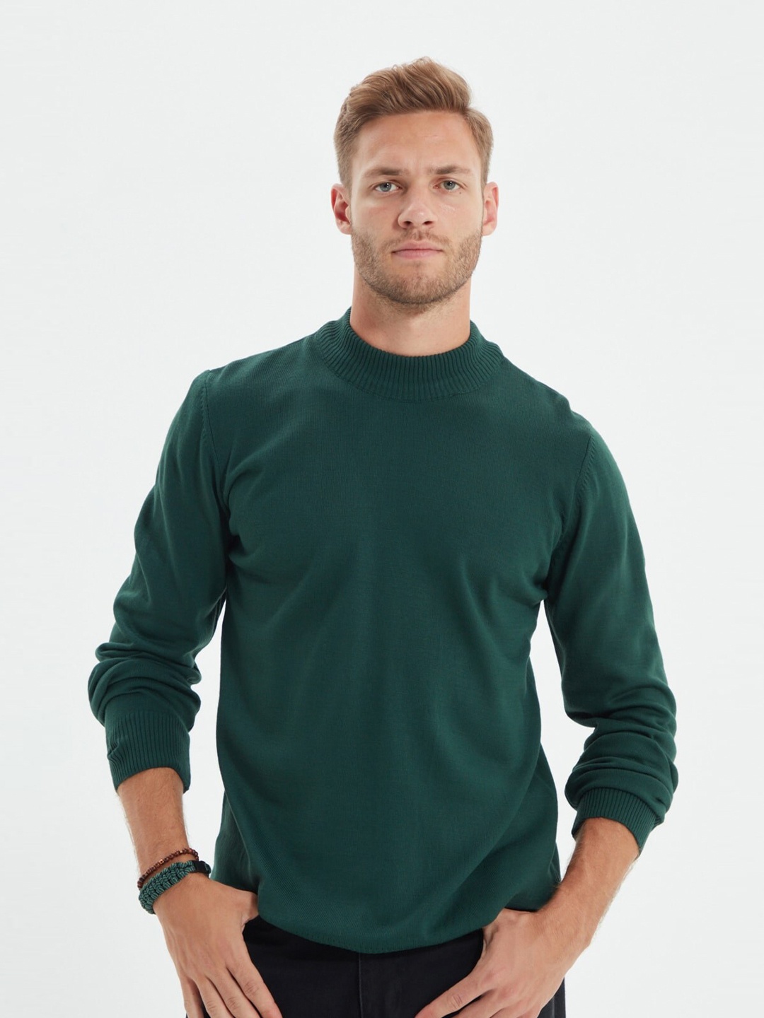 

Trendyol Men Green Pullover
