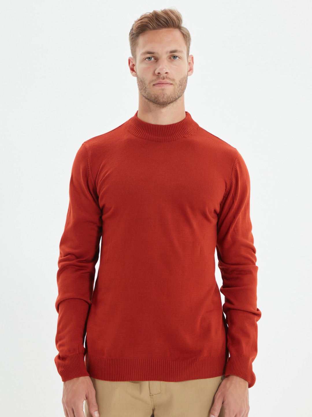 

Trendyol Men Rust Pullover
