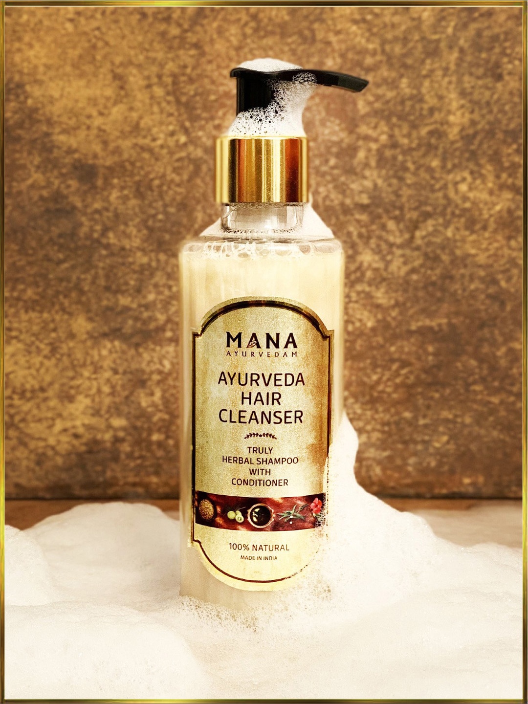 

MANA AYURVEDAM Ayurveda Hair Cleanser Herbal Shampoo With Conditioner 200ml, Cream