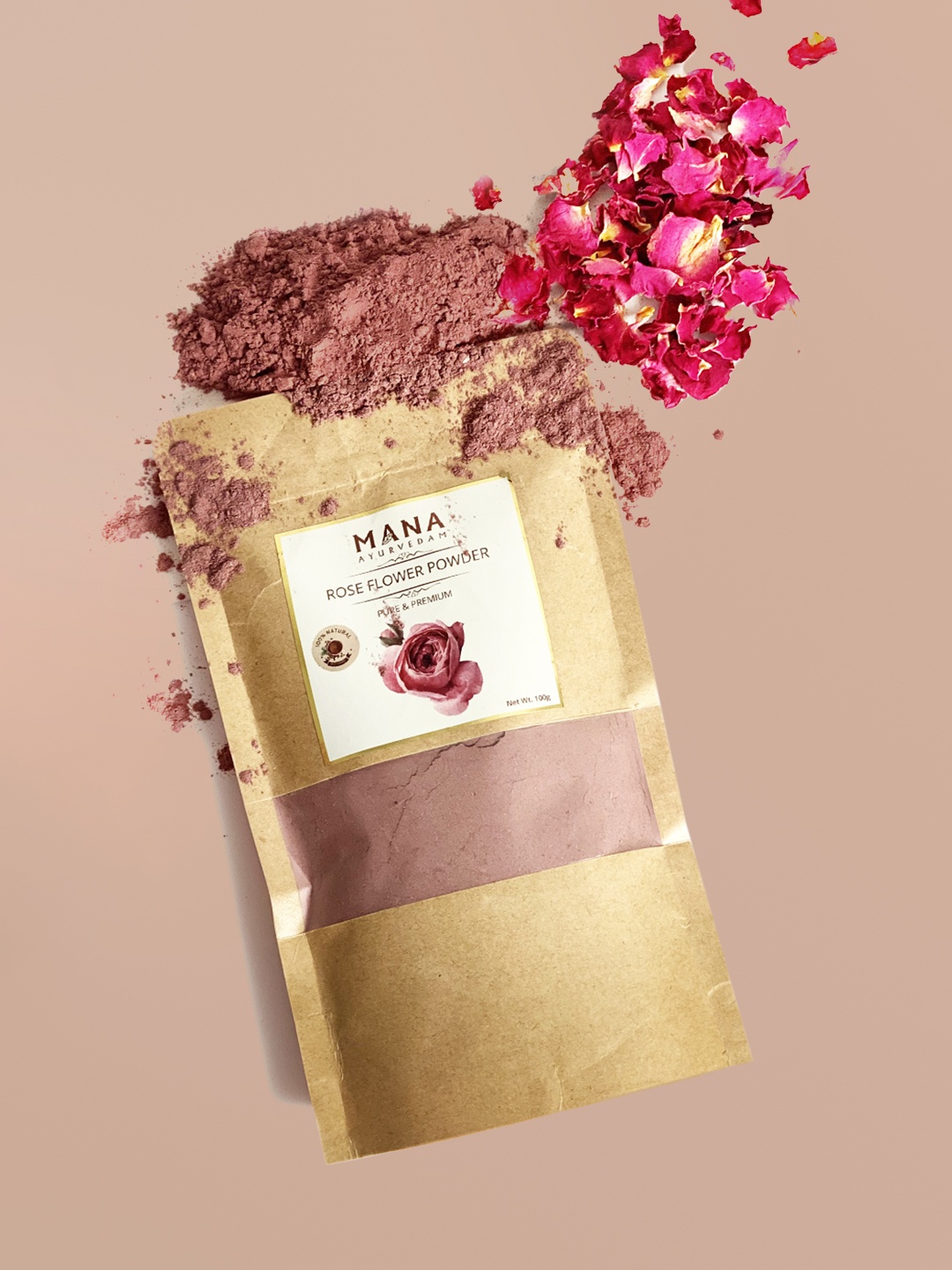 

MANA AYURVEDAM Rose Flower Powder 100gm