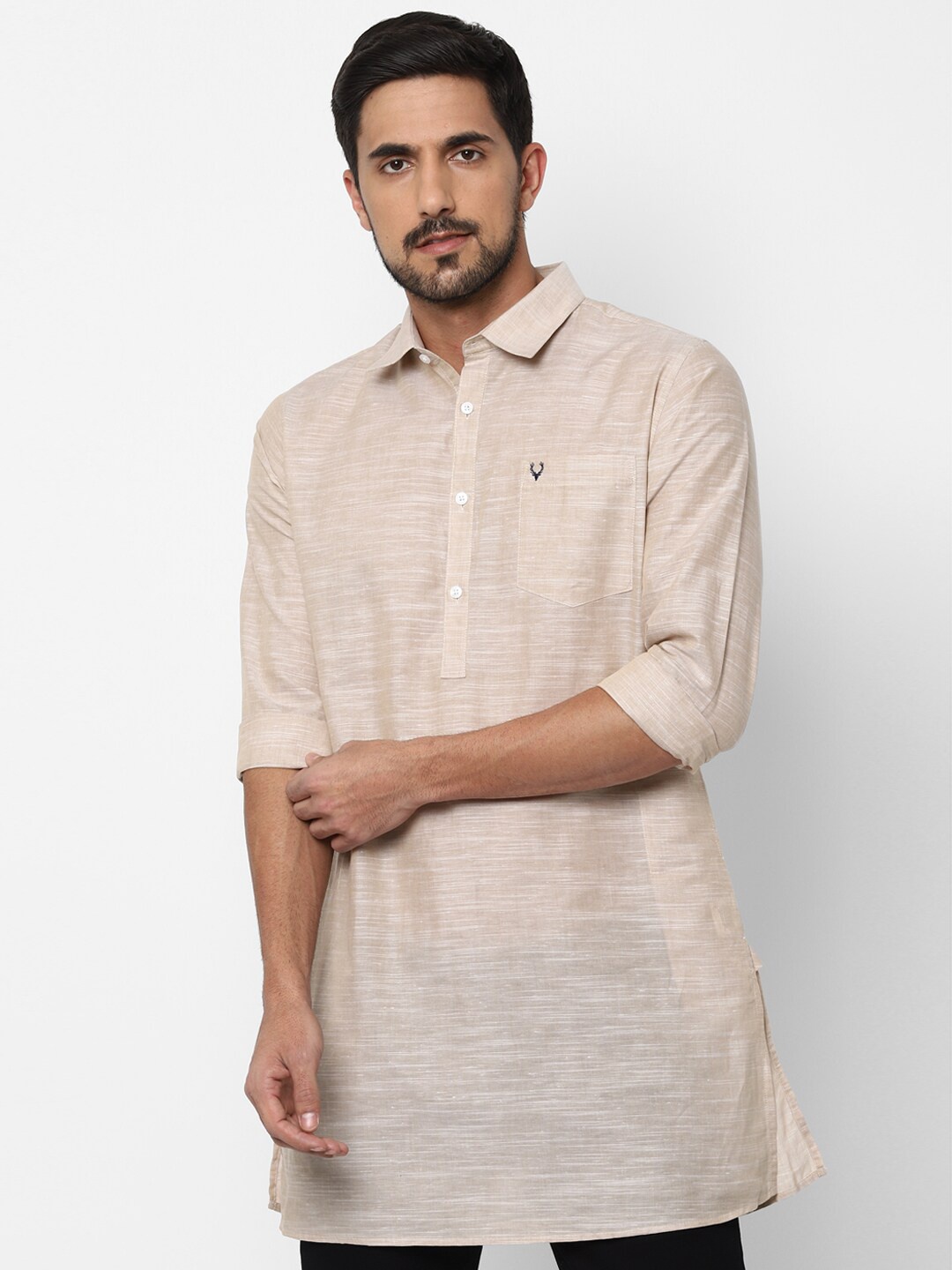 

Allen Solly Men Beige Slim Fit Casual Shirt