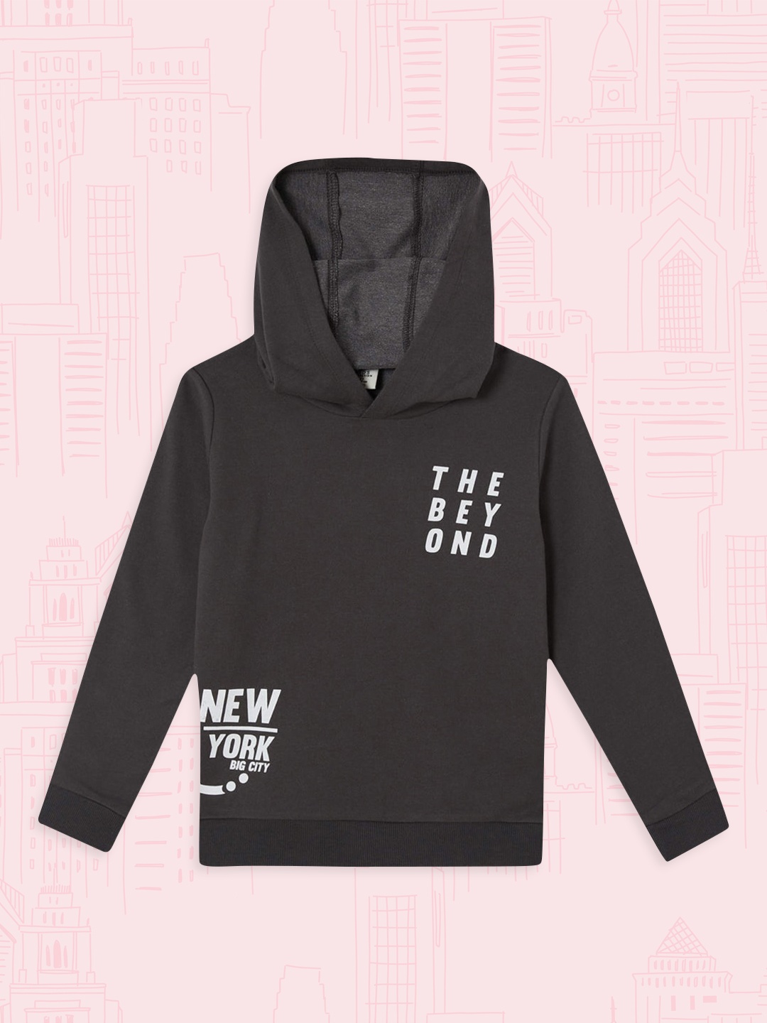 

DeFacto Boys Charcoal Grey Hooded Sweatshirt
