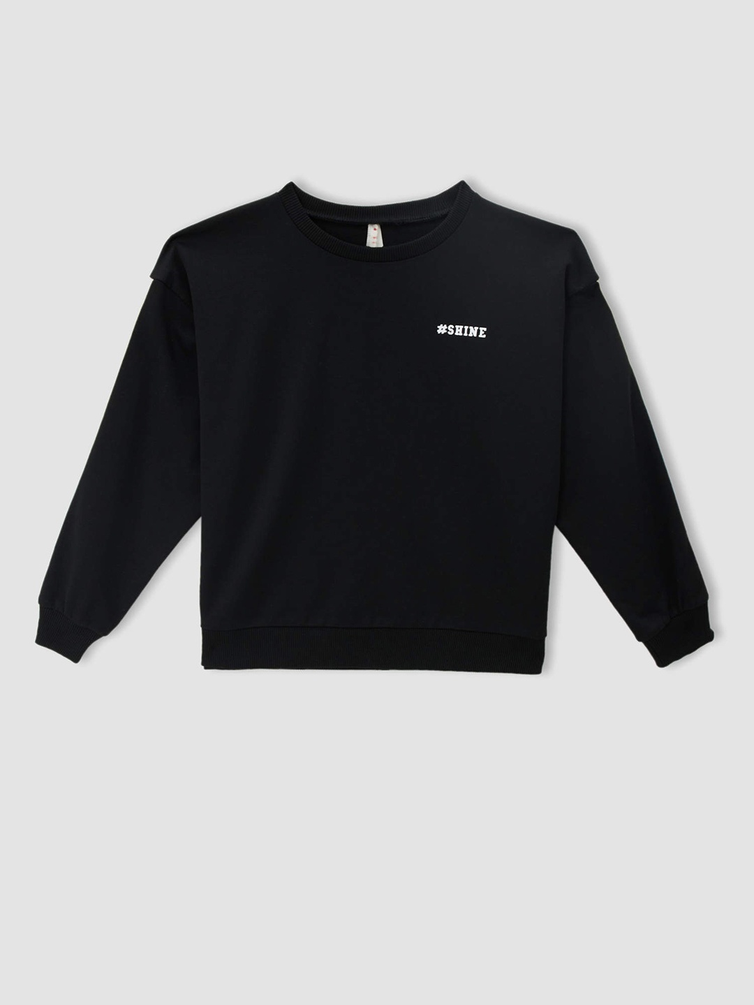 

DeFacto Girls Black Cotton Sweatshirt