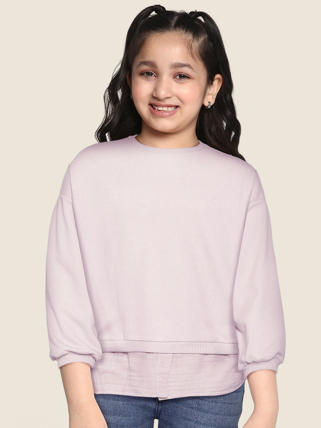 

DeFacto Girls Lavender Sweatshirt