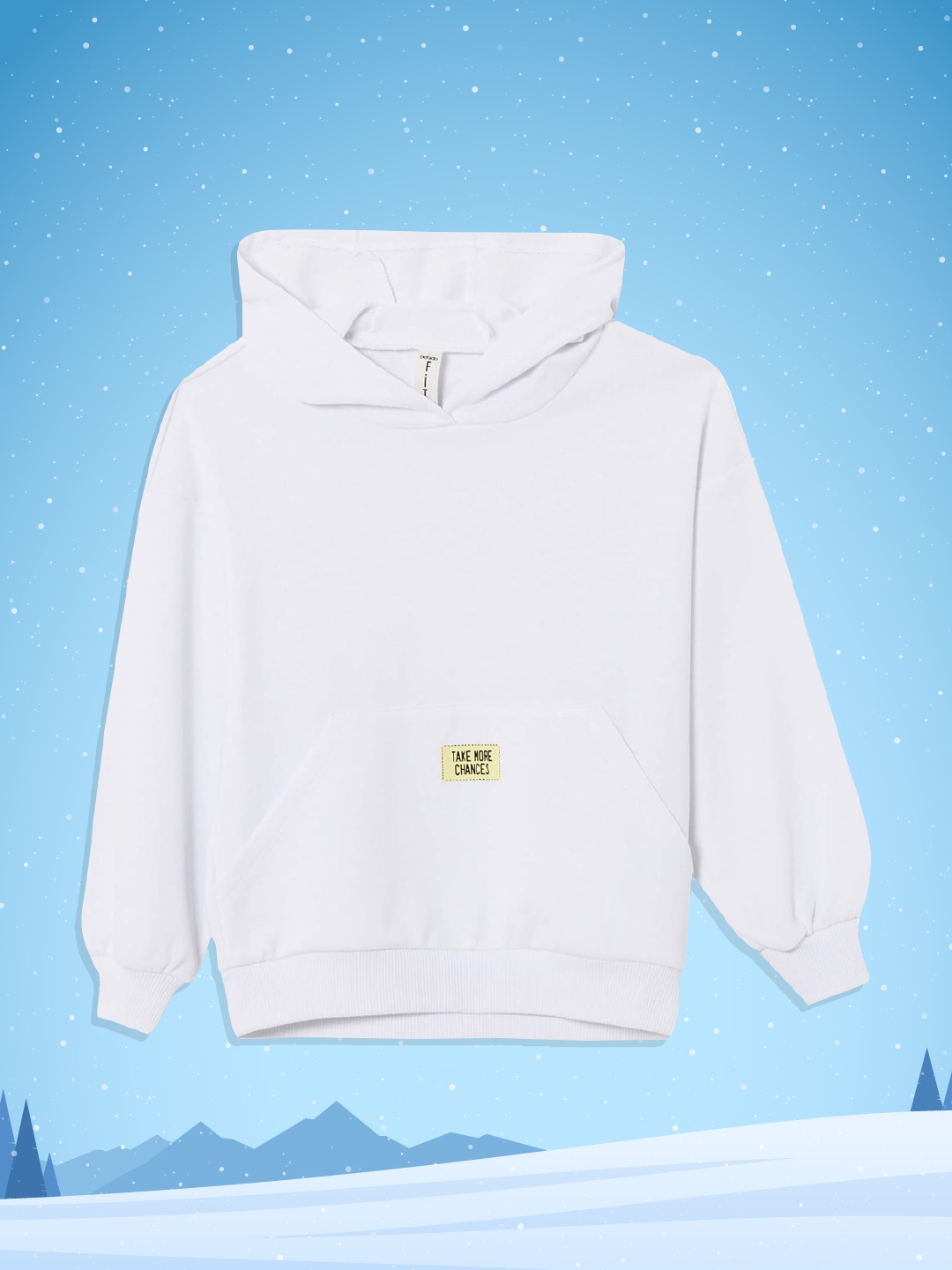 

DeFacto Girls White Hooded Sweatshirt