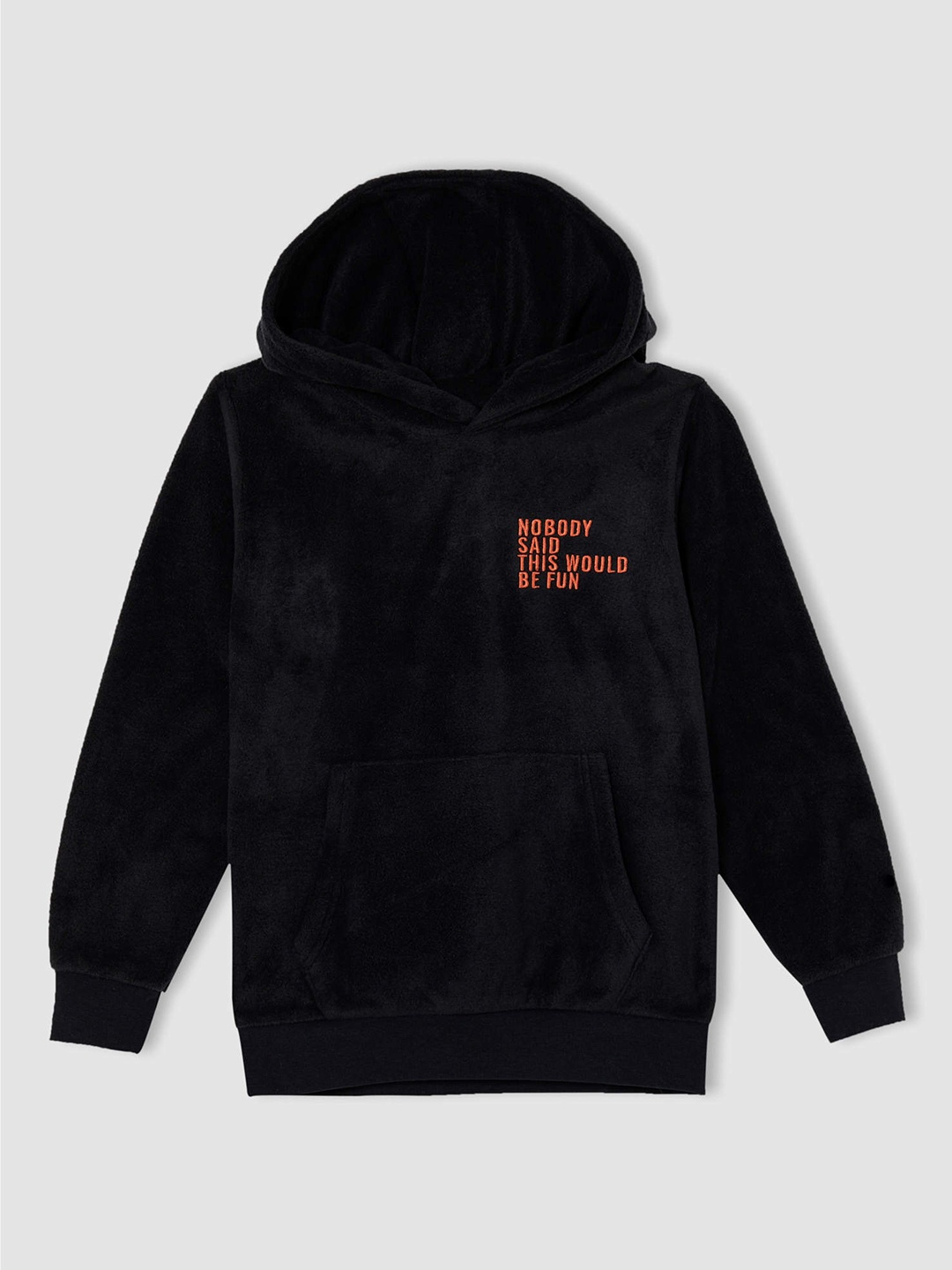 

DeFacto Boys Black Hooded Fleece Sweatshirt