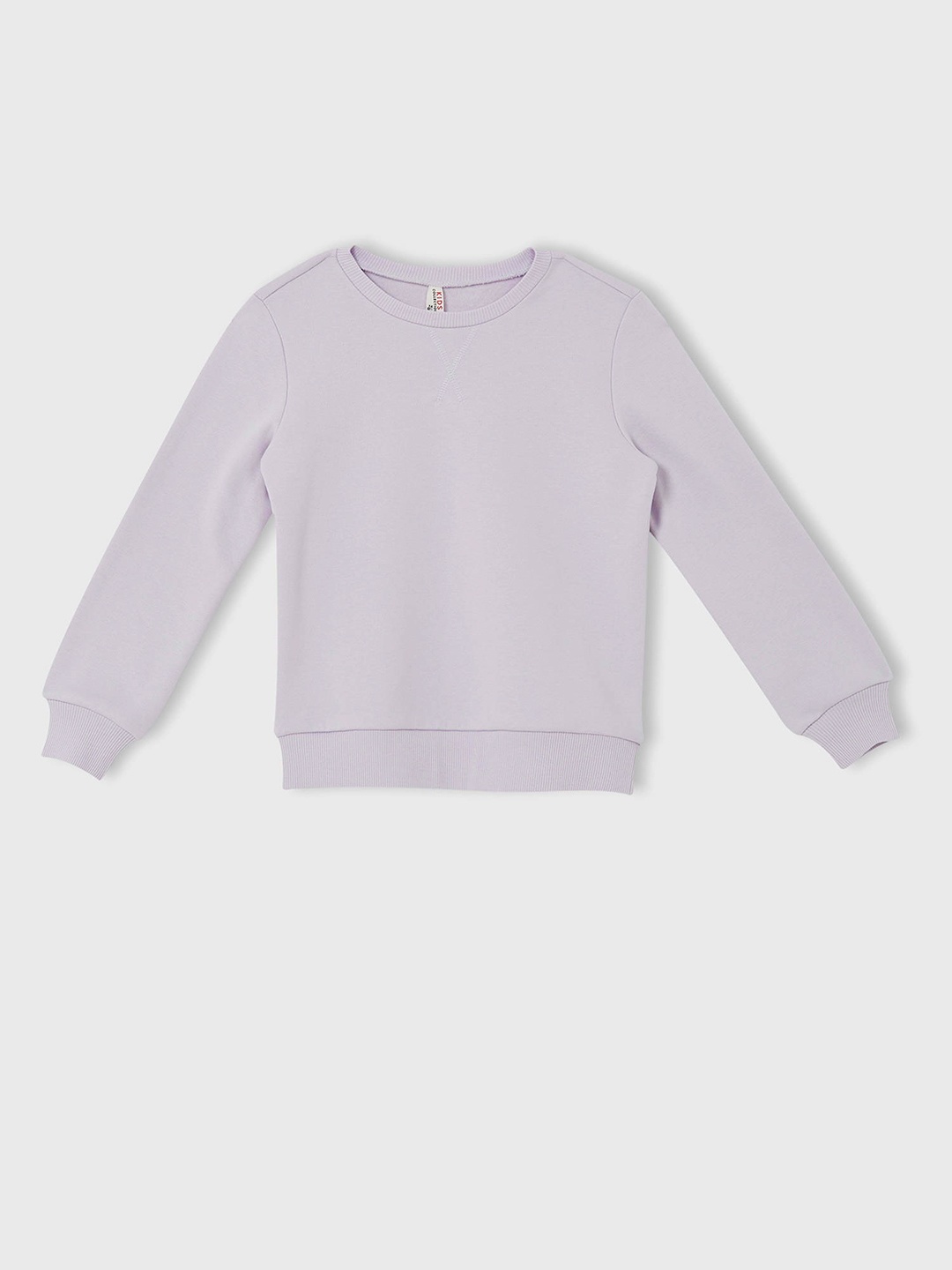 

DeFacto Girls Lavender Solid Sweatshirt