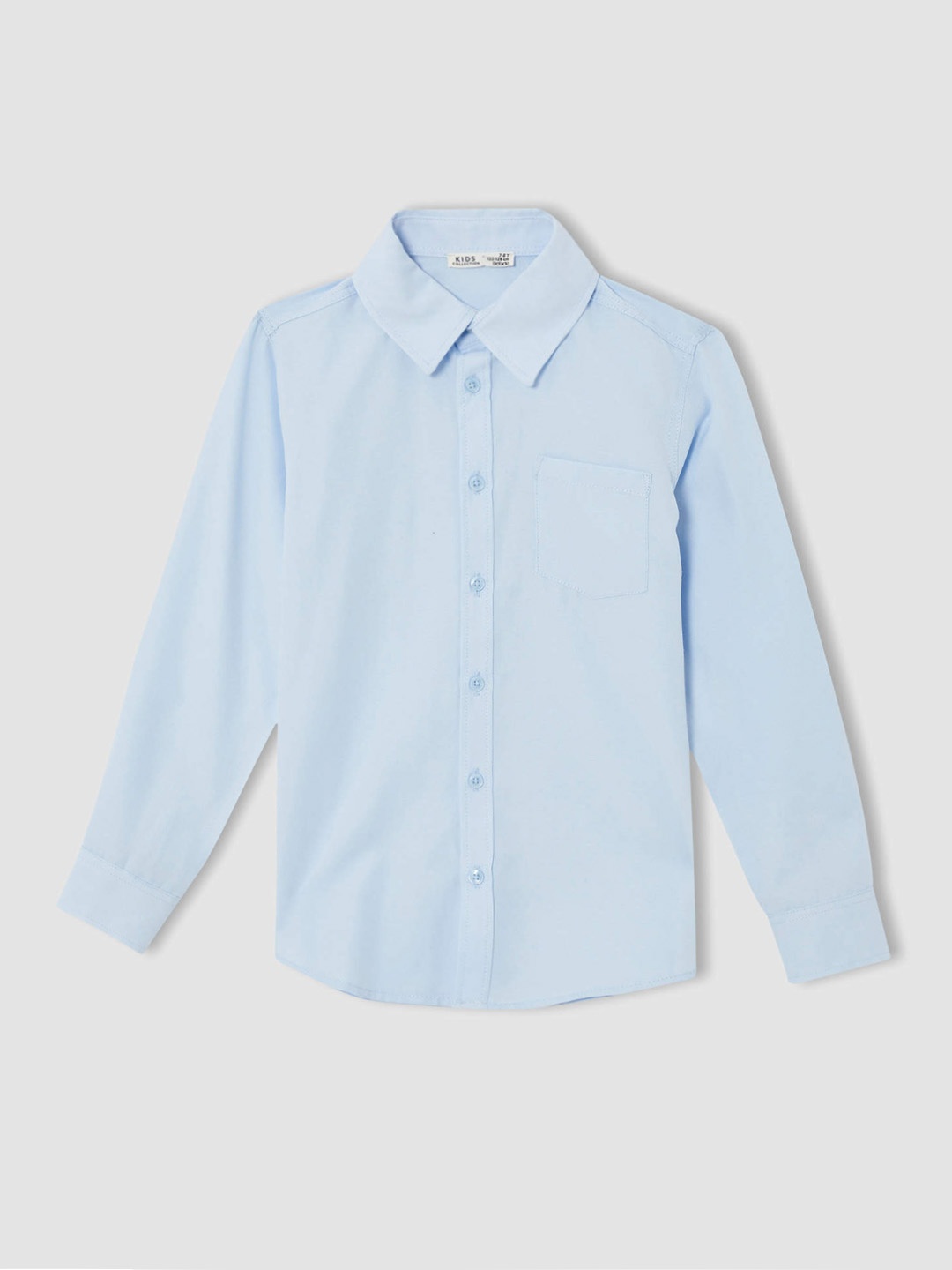 

DeFacto Boys Blue Solid Slim-Fit Oxford Casual Shirt
