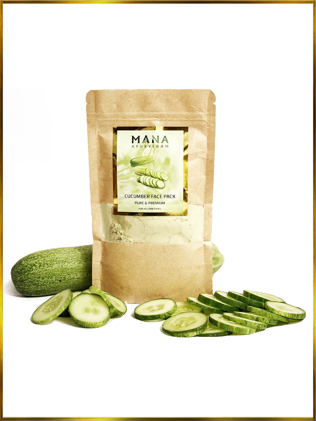 

MANA AYURVEDAM Cucumber Face Pack 100gm, Green