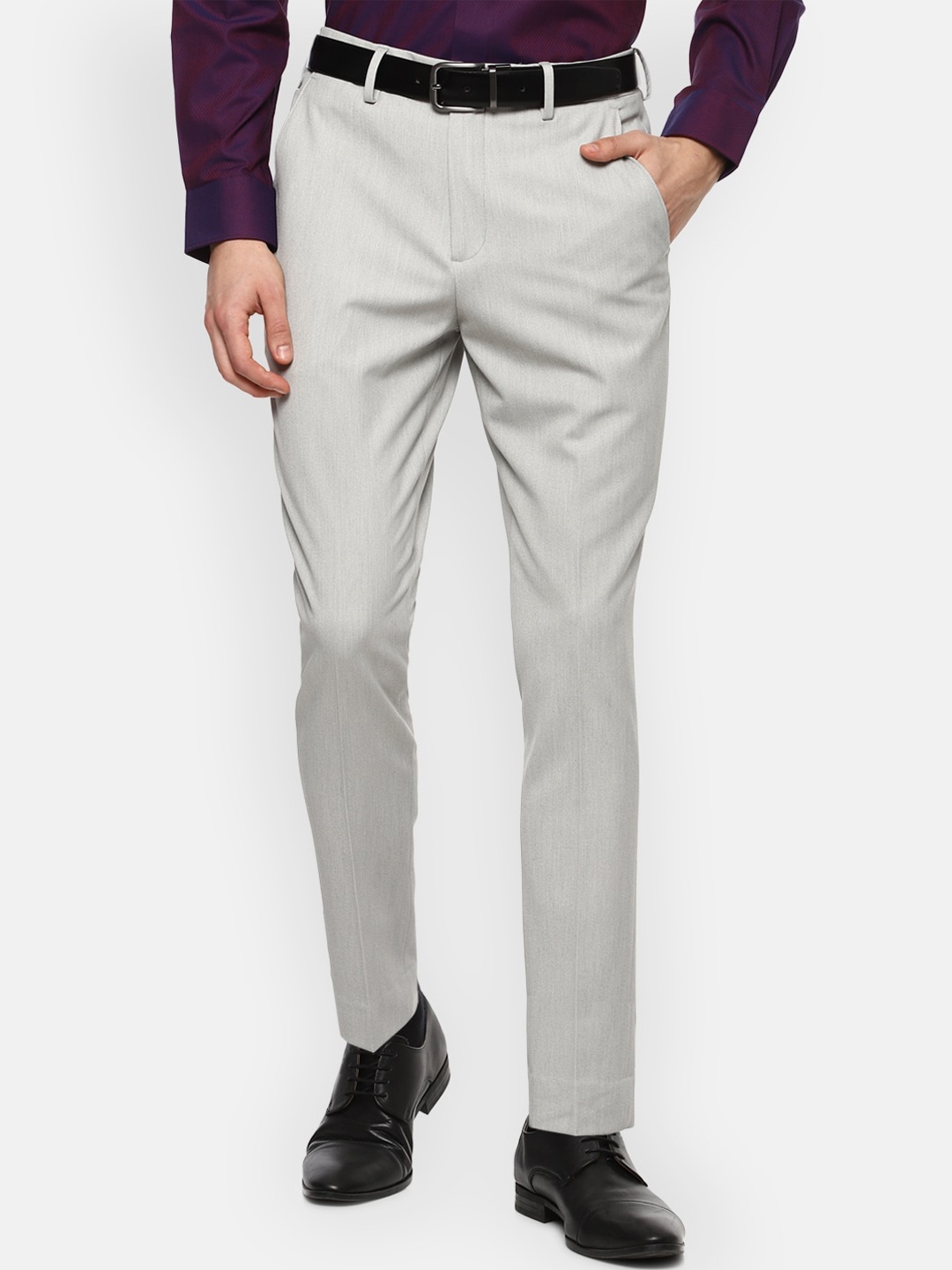

Louis Philippe Men Grey Formal Trousers
