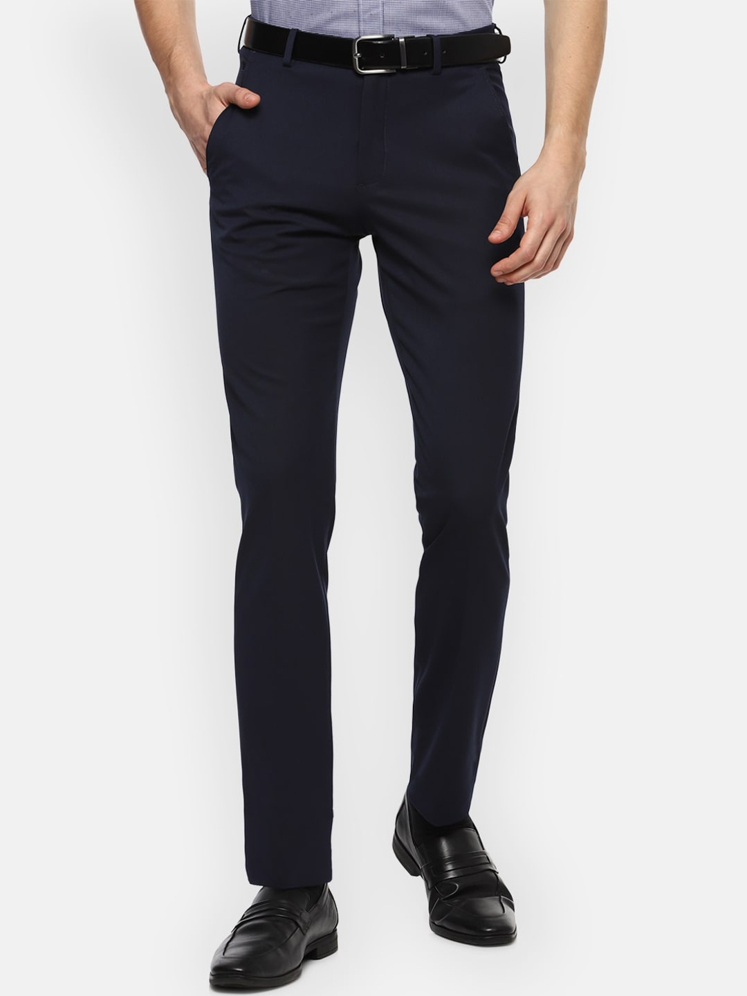 

Louis Philippe Men Navy Blue Slim Fit Trousers