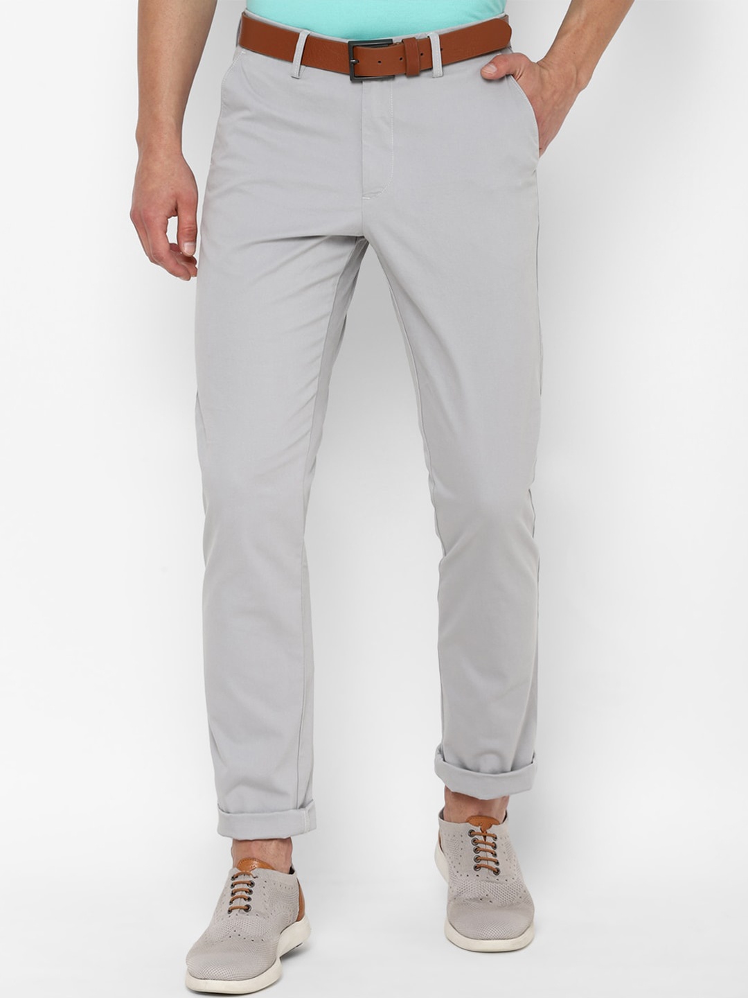 

Allen Solly Men Grey Chino Trousers