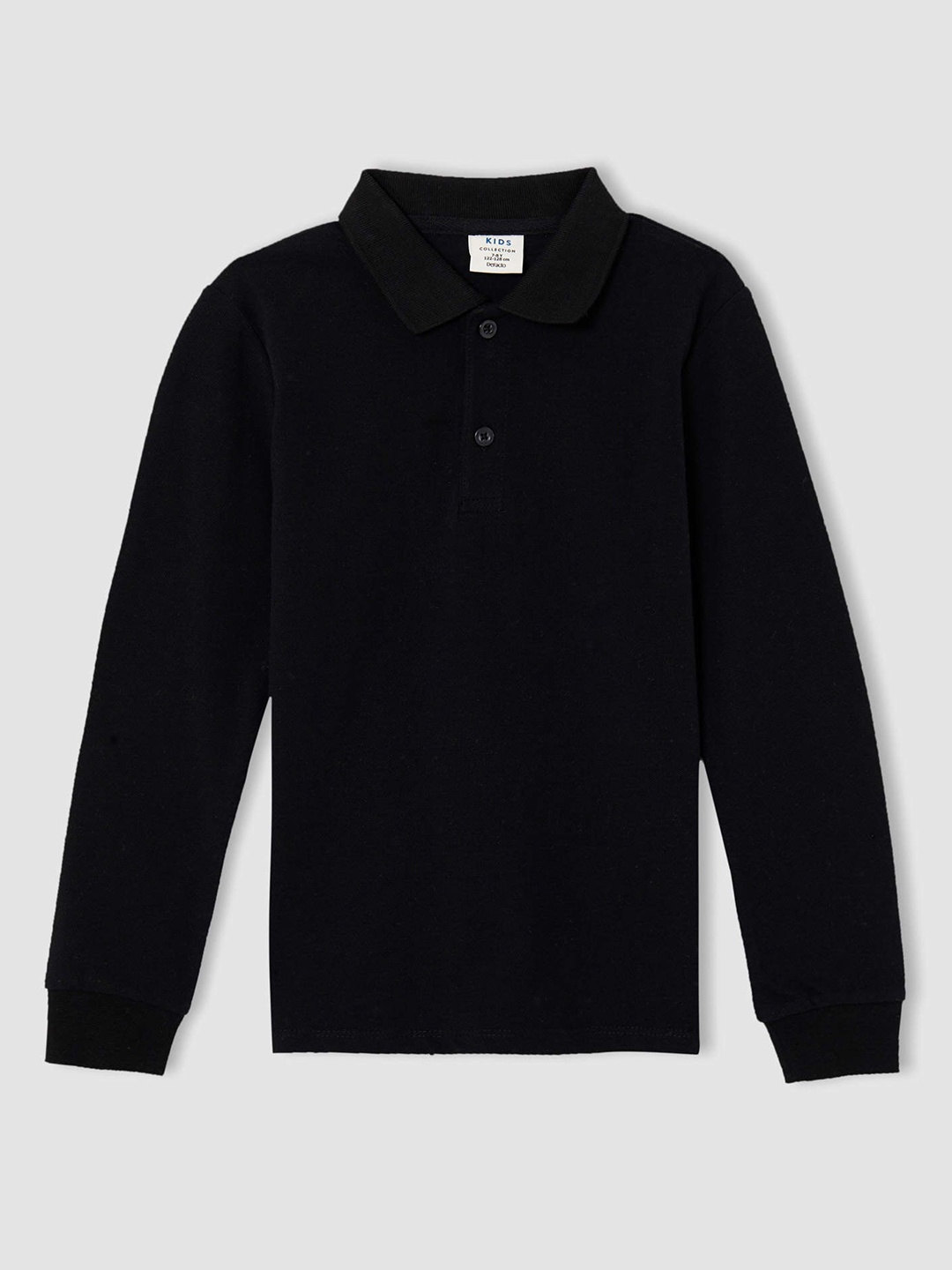 

DeFacto Boys Black Cotton Polo Collar T-shirt