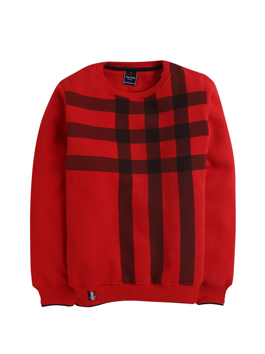 

Hopscotch Boys Red Checked Sweatshirt