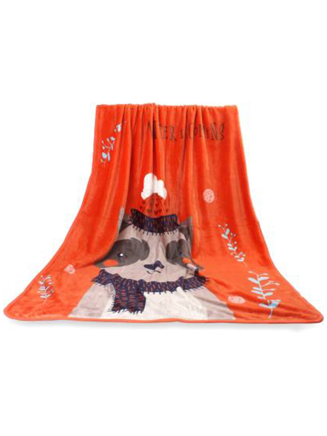 

Butterthief Orange & Grey Cartoon Characters Microfiber Mild Winter 233 GSM Single Bed Blanket