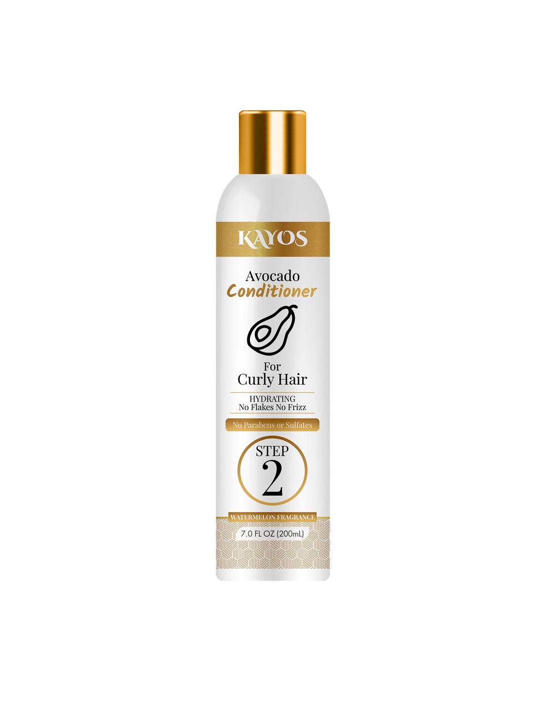 

Kayos Avocado Conditioner for Dry, Frizzy, Wavy & Curly Hair - No Paraben No Sulfate, White