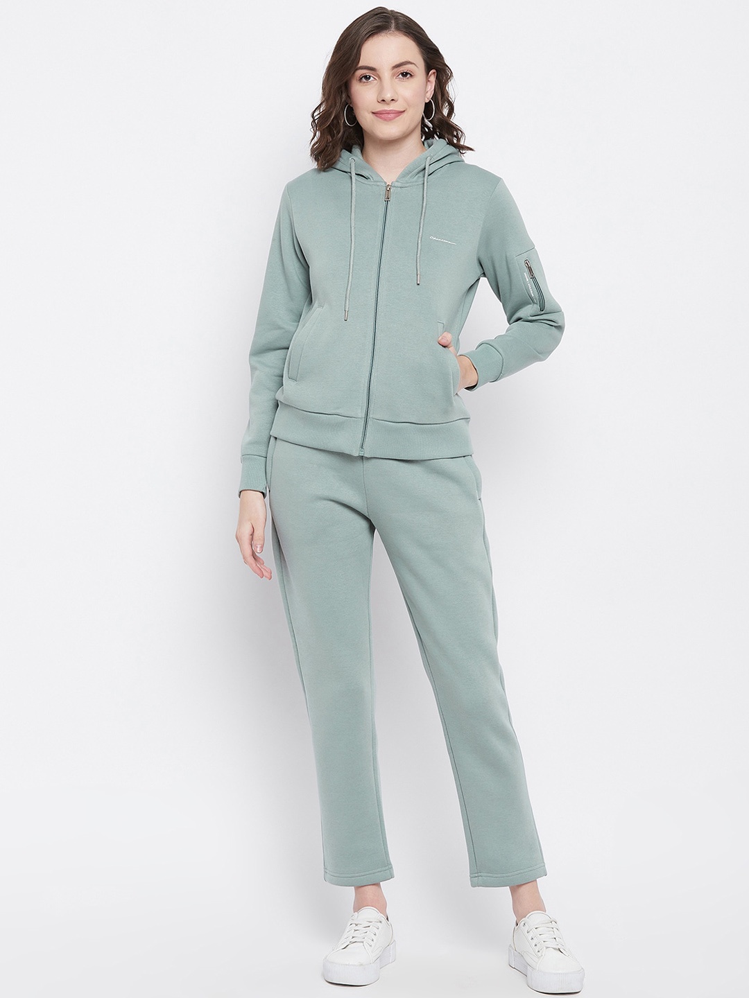 

Okane Women MInt Green Solid Tracksuit