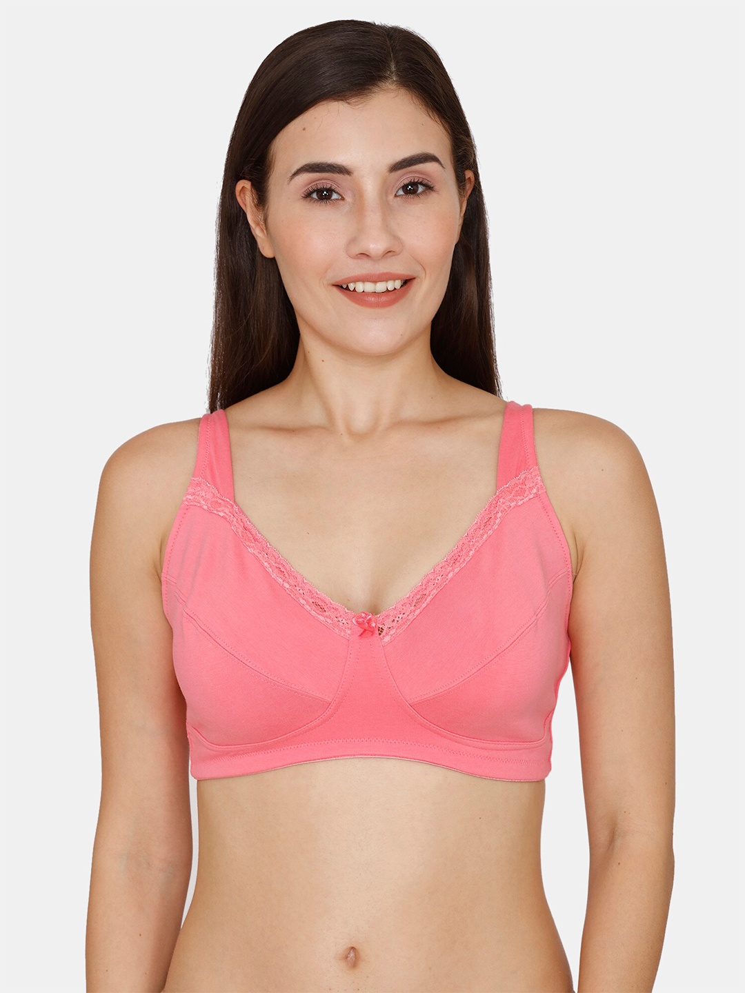 

Zivame Pink Solid Everyday Bra - Wireless Non-Padded