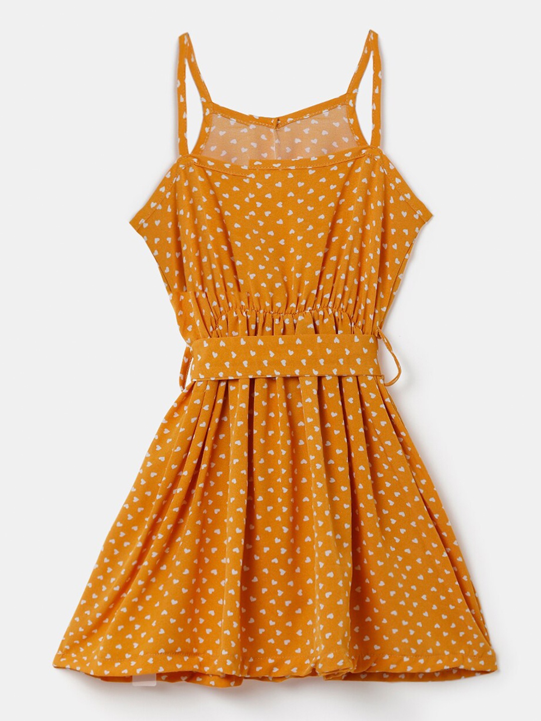 

Hopscotch Yellow & White Dress with Belt