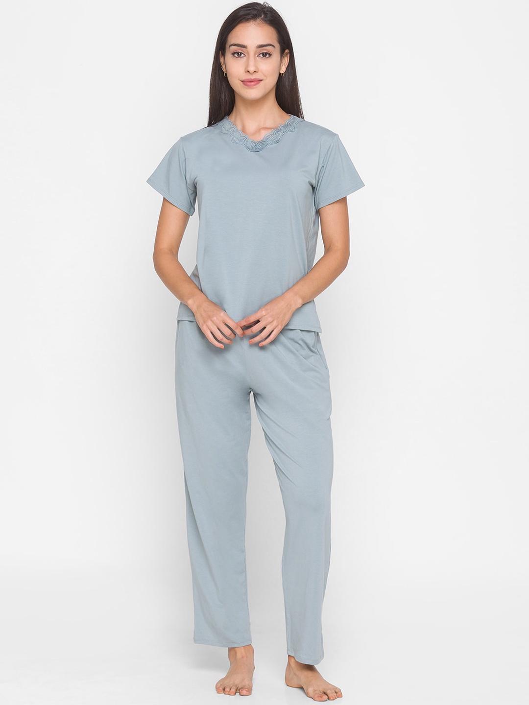 

Candyskin Women Charcoal Night suit