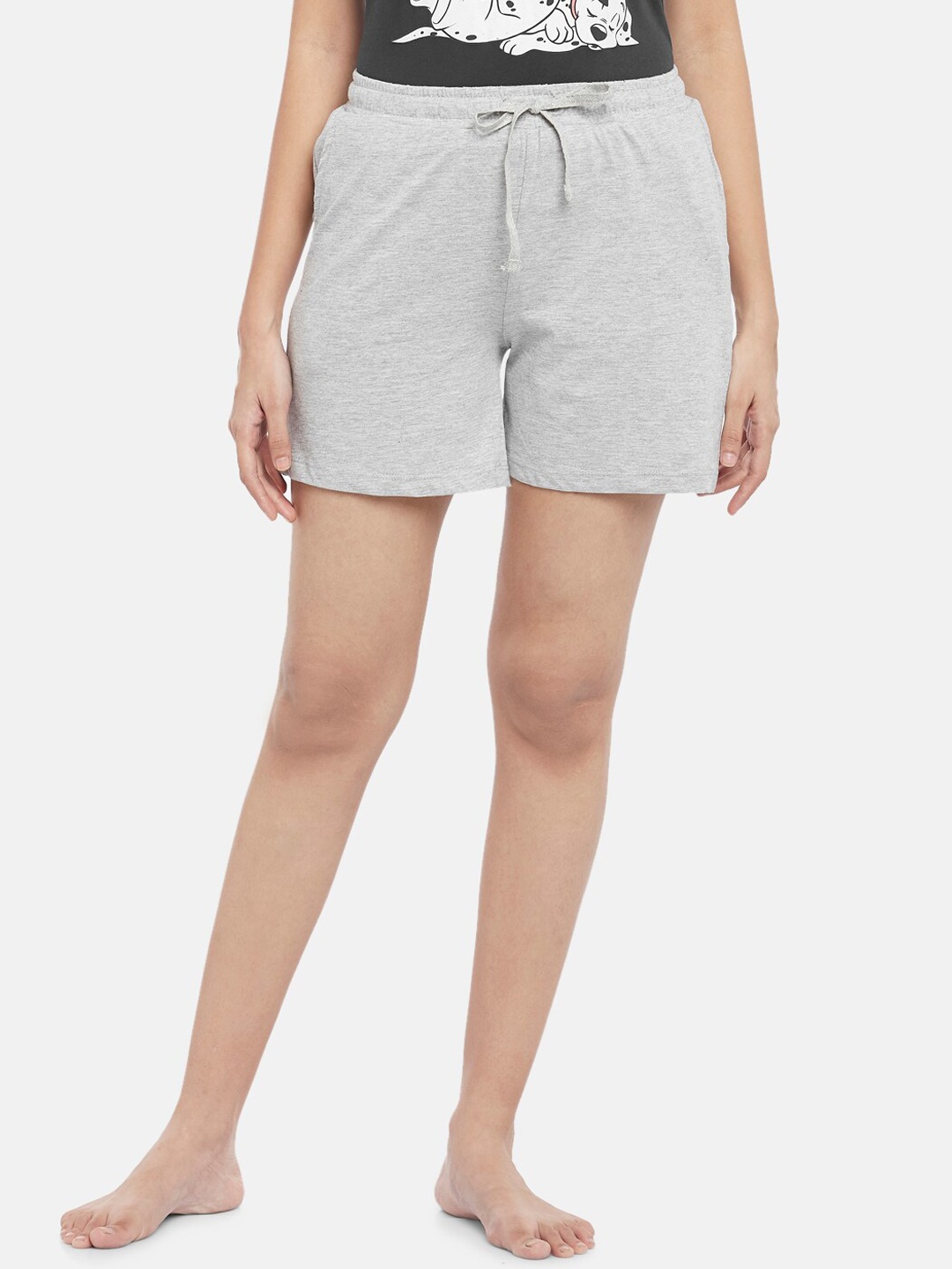 

Dreamz by Pantaloons Women Grey Cotton Lounge Shorts