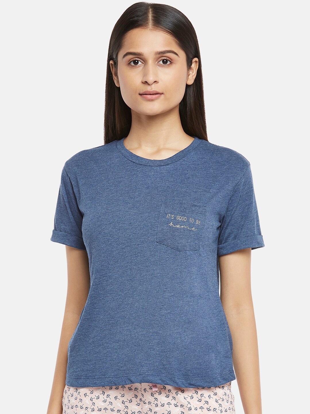 

Dreamz by Pantaloons Navy Blue Lounge tshirt