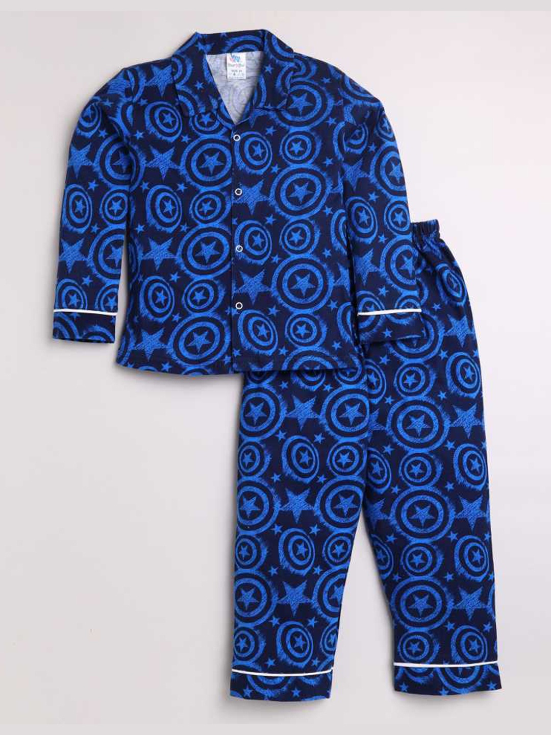 

Dear to Dad Girls Blue Printed Night suit