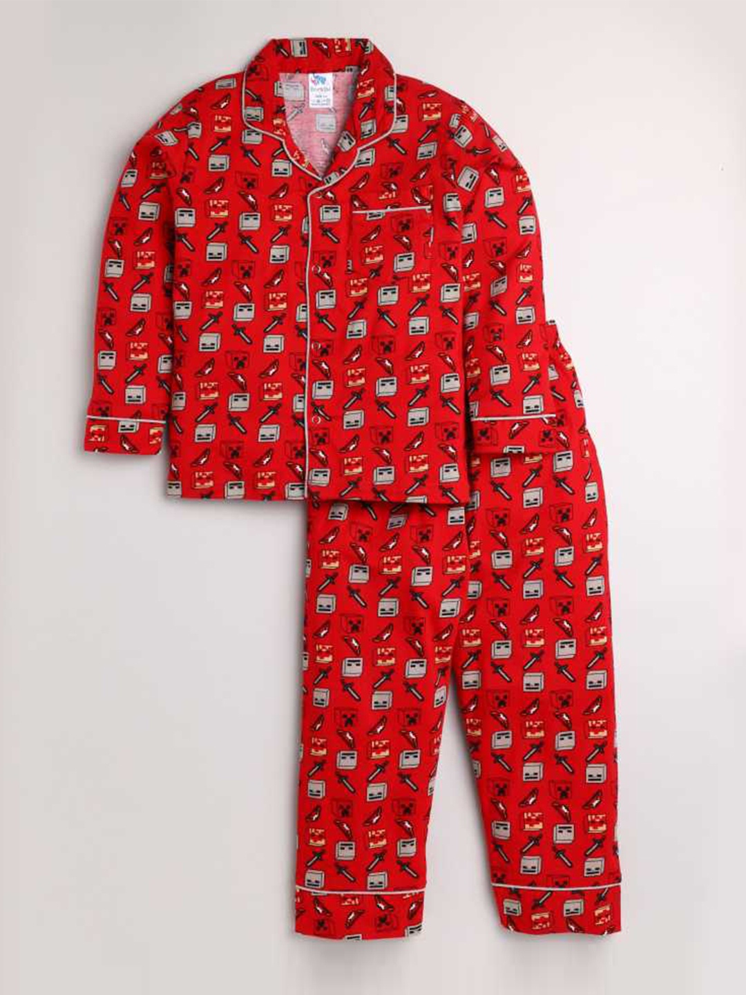 

Dear to Dad Boys Red Striped Pure Cotton Nightdress