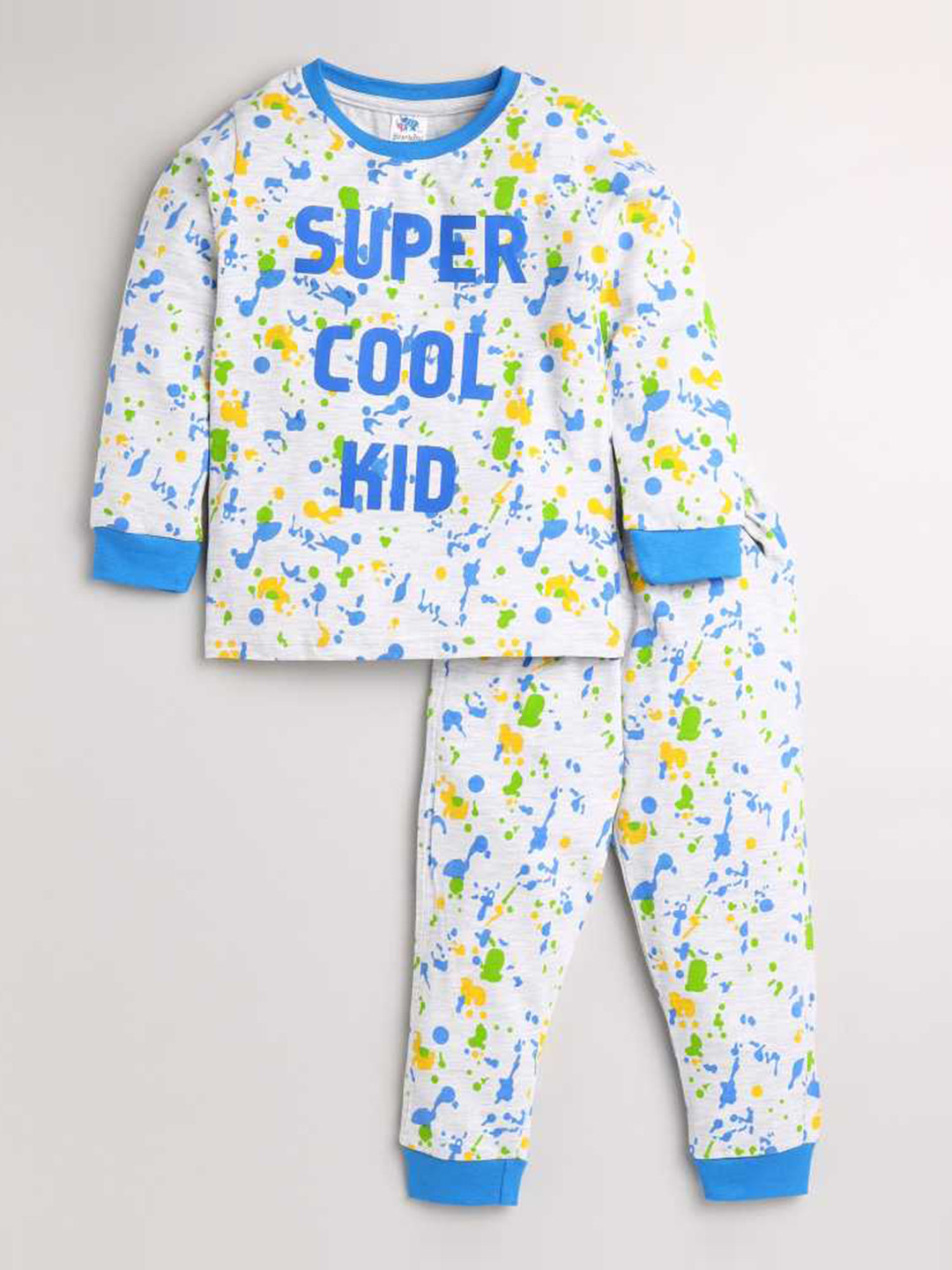 

Dear to Dad Boys White Printed Pure Cotton Nightdress