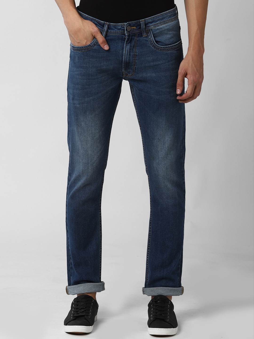 

Peter England Casuals Men Navy Blue Slim Fit Light Fade Stretchable Jeans