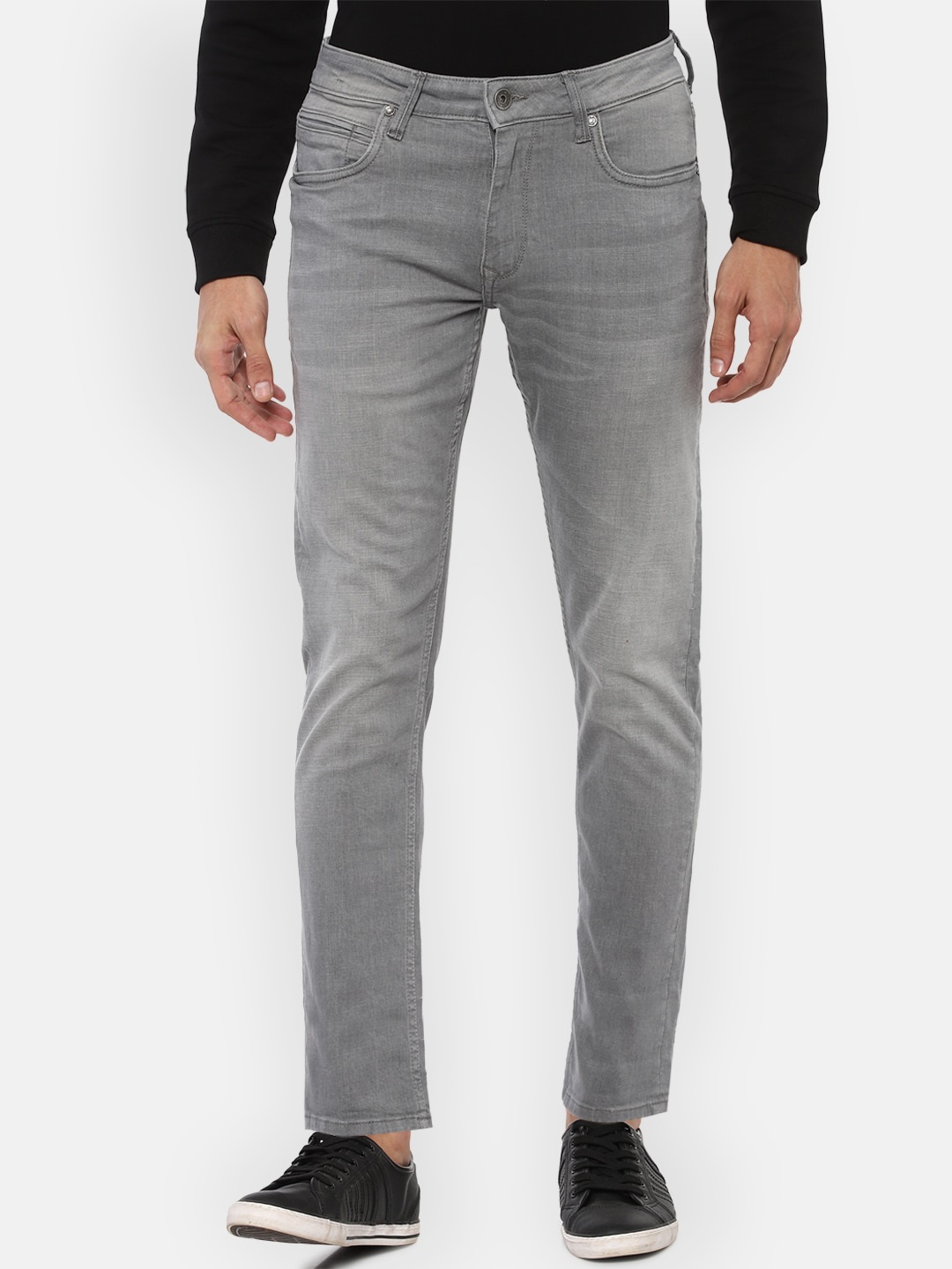 

Louis Philippe Jeans Men Grey Mid-Rise Lightly Faded Jeans