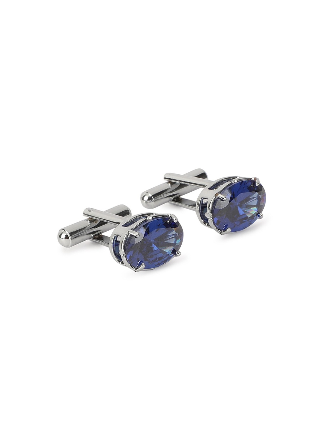 

Alvaro Castagnino Blue & Silver-Toned Cufflink