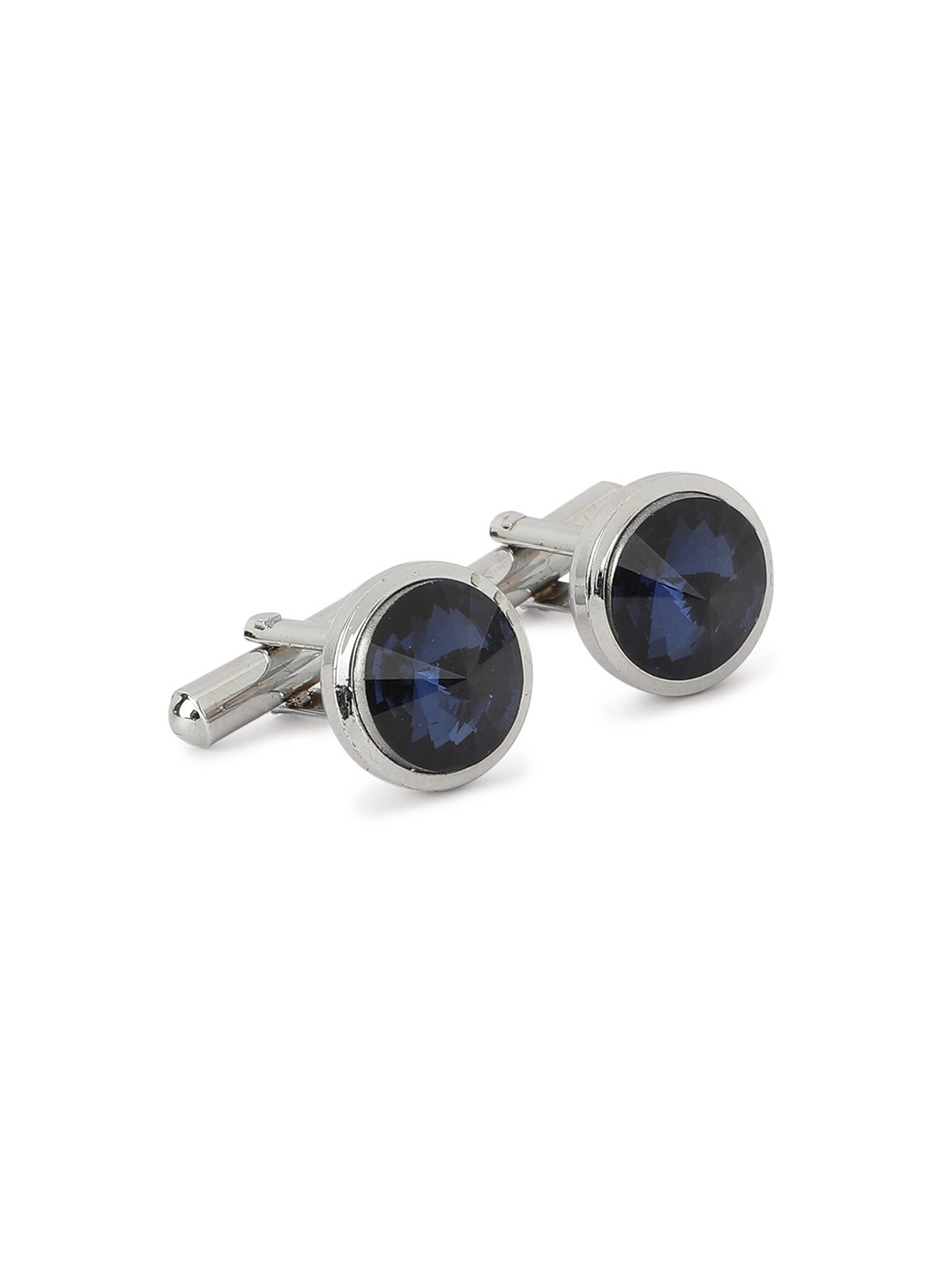 

Alvaro Castagnino Silver-Toned & Blue Cufflink