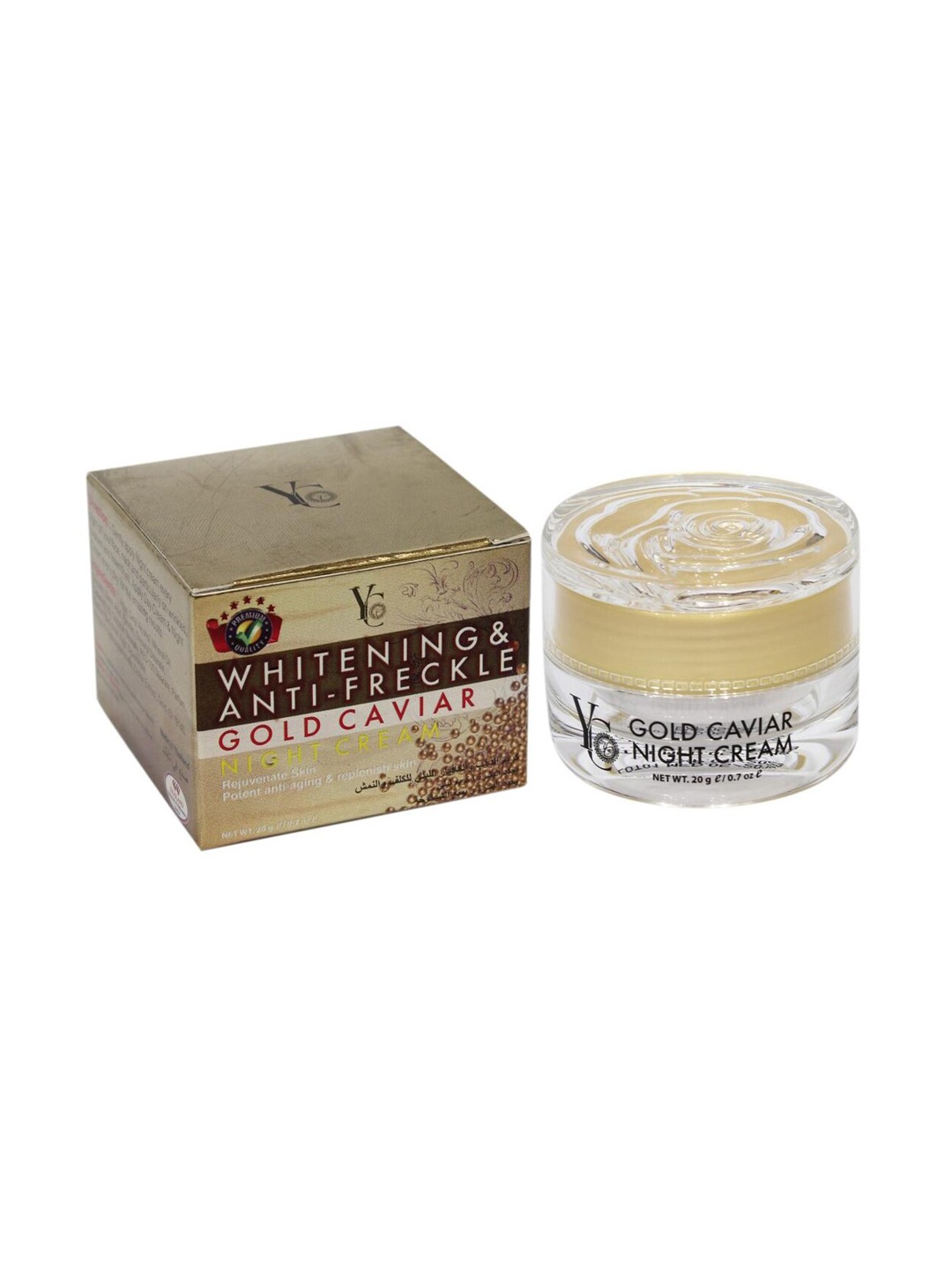 

Yc Whitening & Anti Freckle Gold Caviar Night Cream 20 g, White
