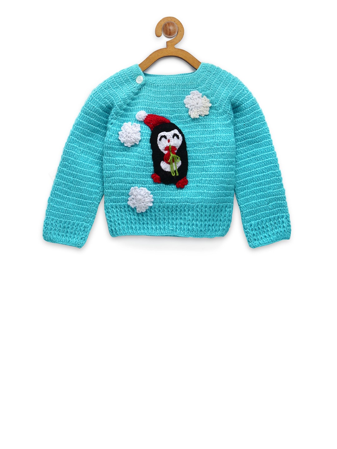 

CHUTPUT Unisex Kids Blue & White Cable Knit Pullover