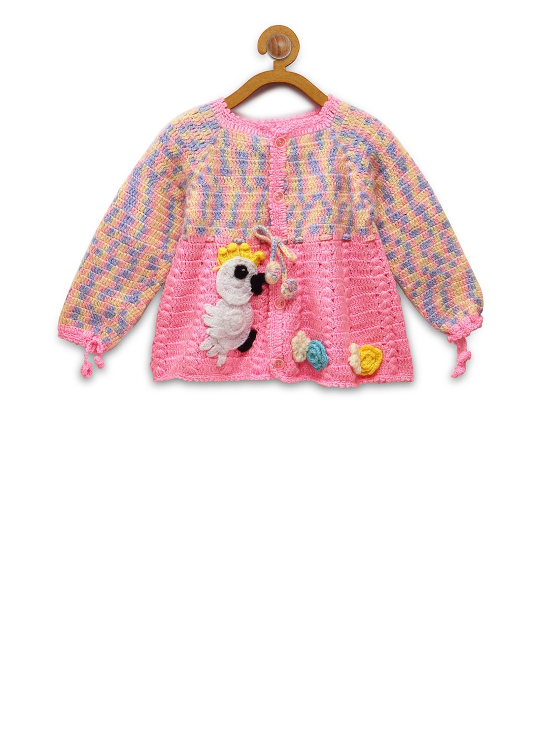 

CHUTPUT Multicoloured Floral Pure Wool Sweater Dress, Multi