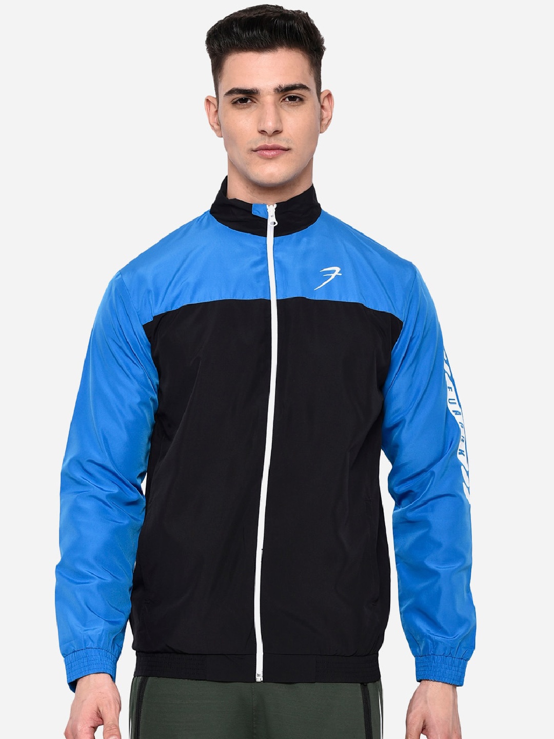 

FUAARK Men Blue Colourblocked Lightweight Training or Gym Sporty Jacket