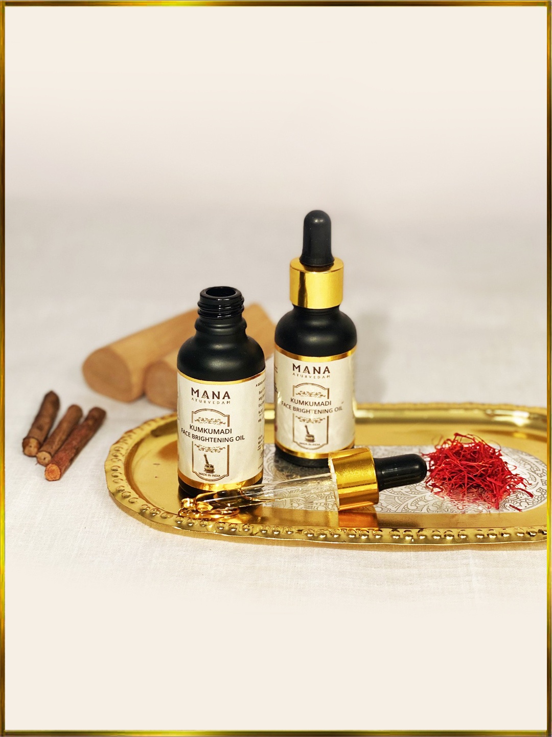 

MANA AYURVEDAM Kumkumadi Face Brightening Oil 30 ml, Orange