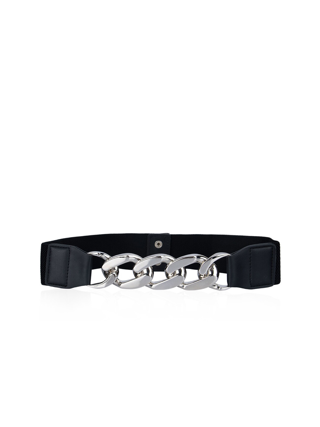

Kazo Women Black & Silver-Toned Chained Belt