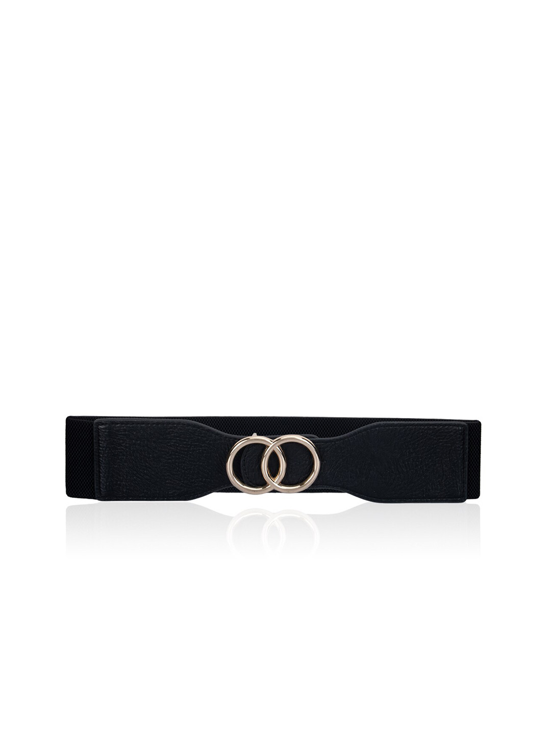 

Kazo Women Black Two Circles Buckle Belt