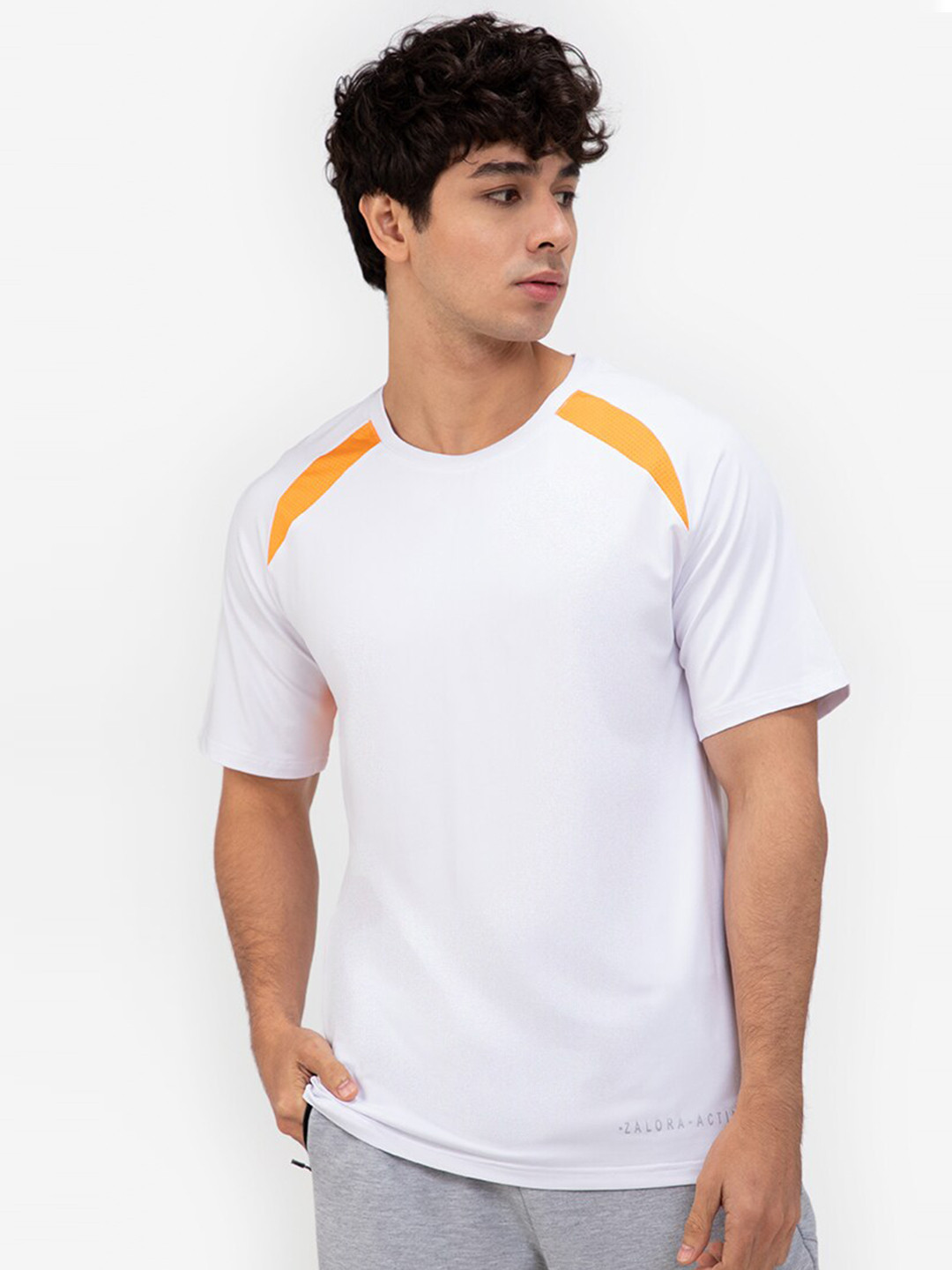 

ZALORA ACTIVE Men White & Yellow T-shirt