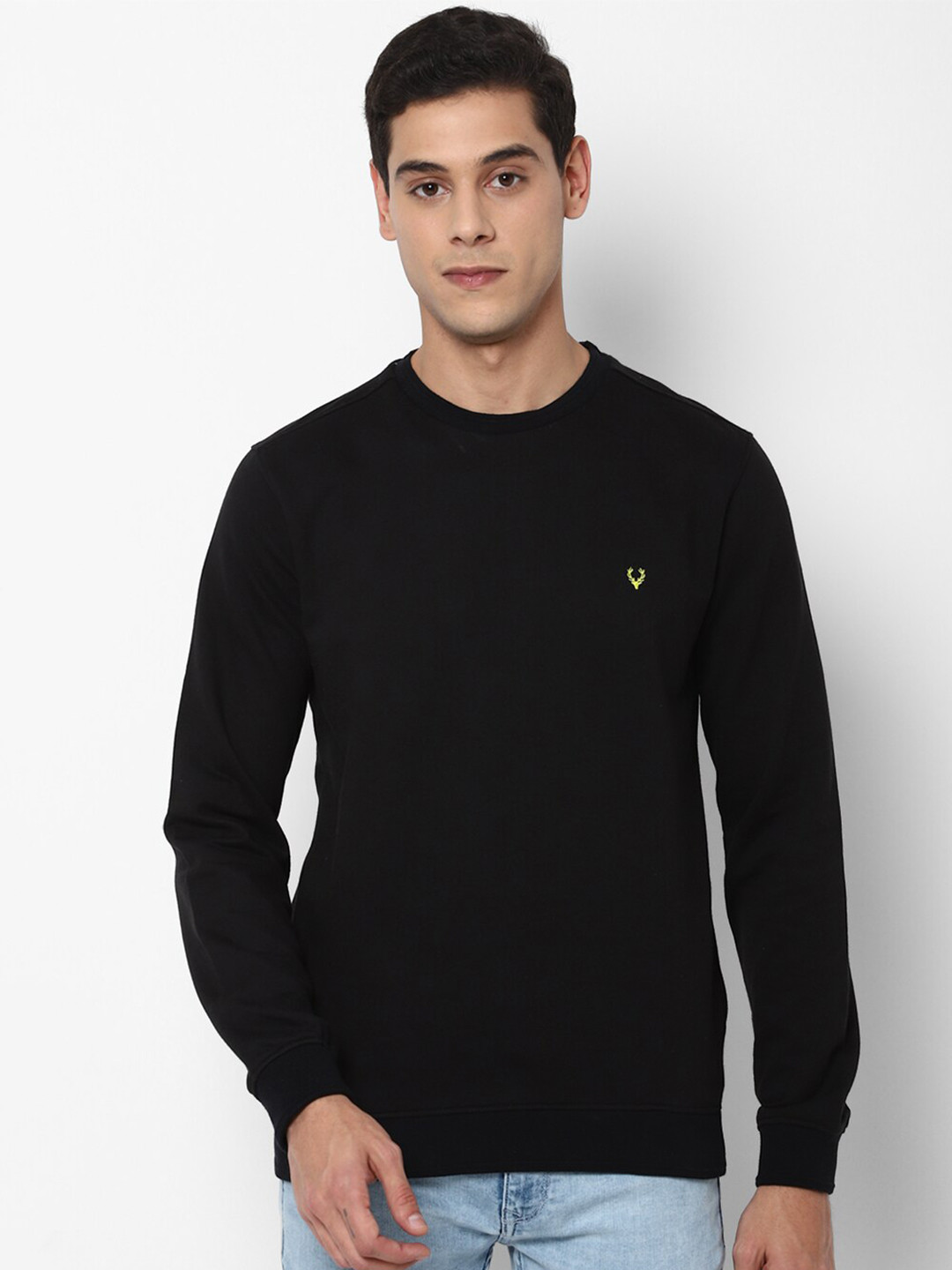 

Allen Solly Men Black Cotton Sweatshirt