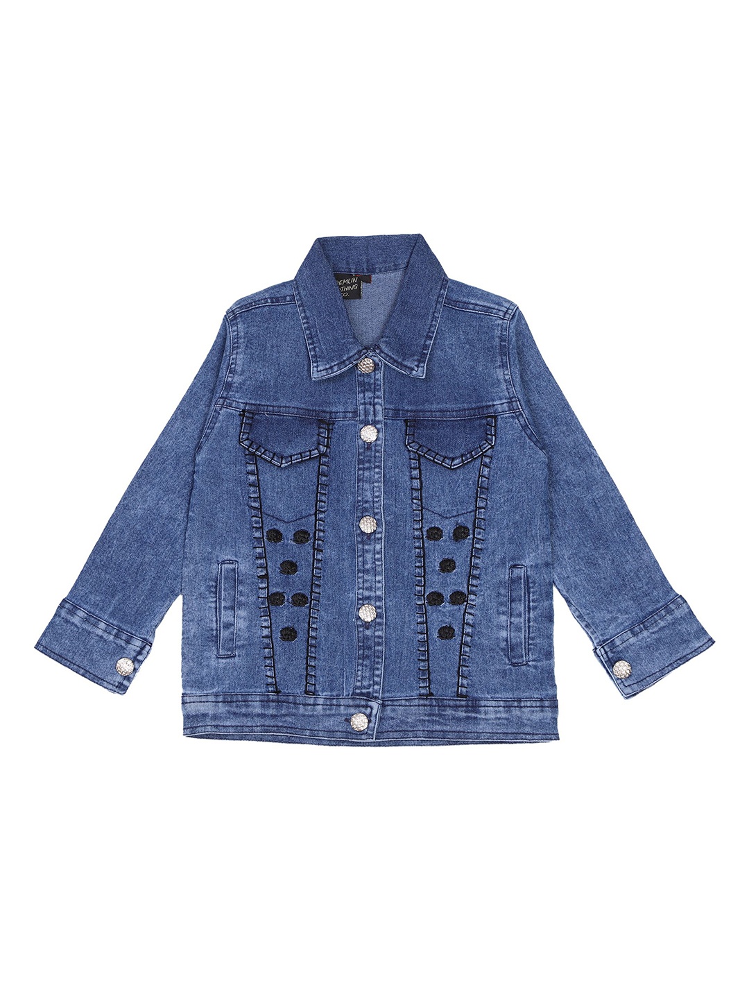 

CREMLIN CLOTHING Girls Blue Washed Denim Jacket